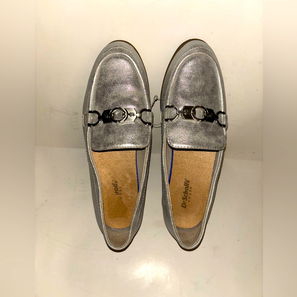 Dr. Scholl's Women's Silver Loafers  medal.